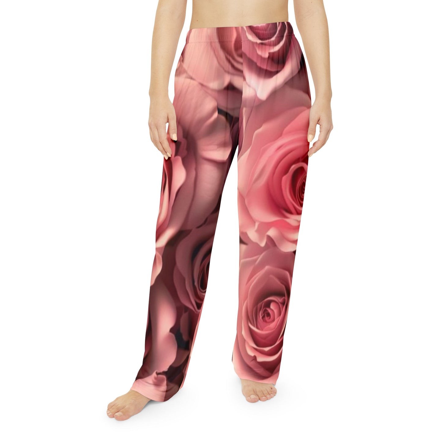 Pink Roses Pajama Pants