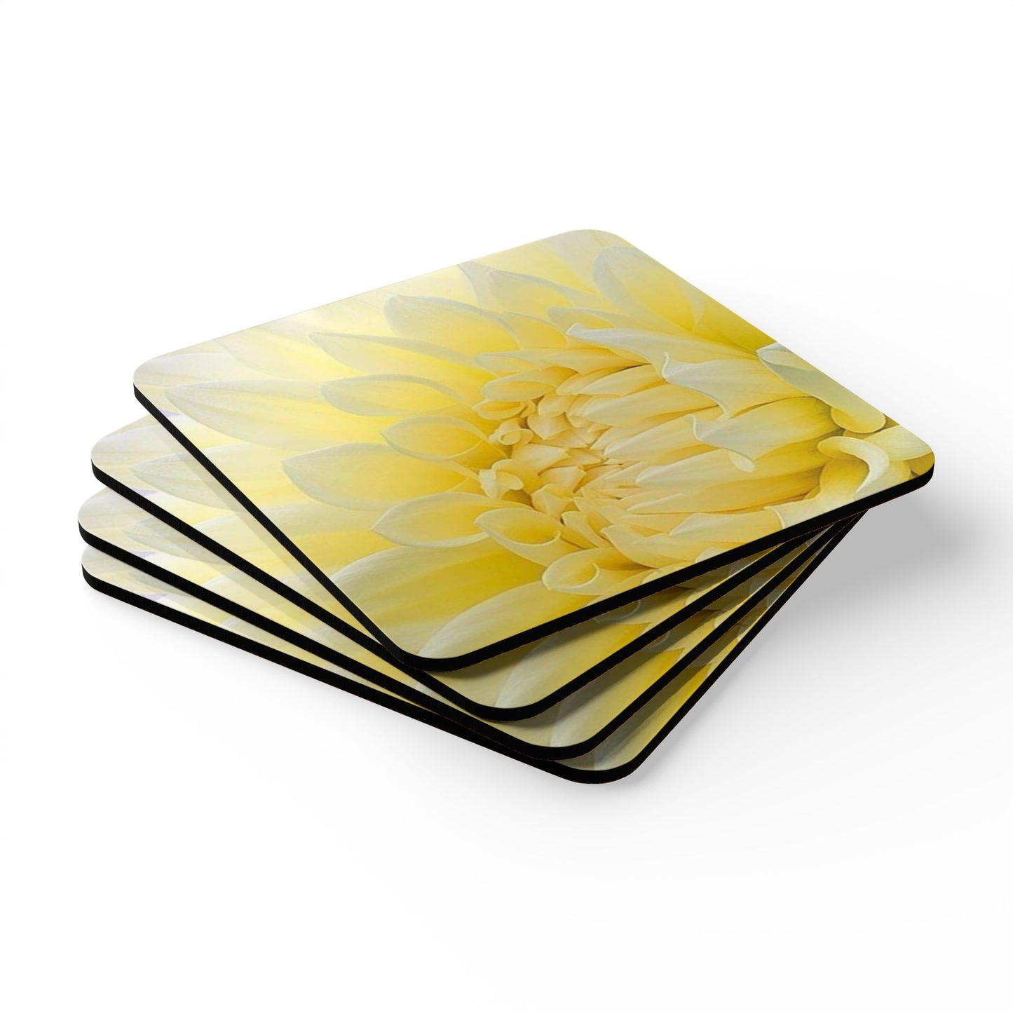 Yellow Dahlia Coaster Set