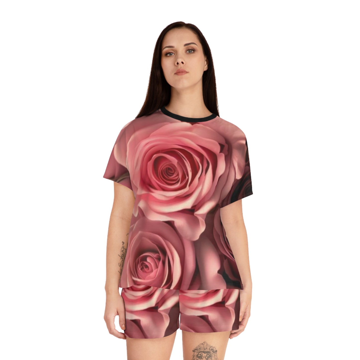 Pink Roses Pajama Set