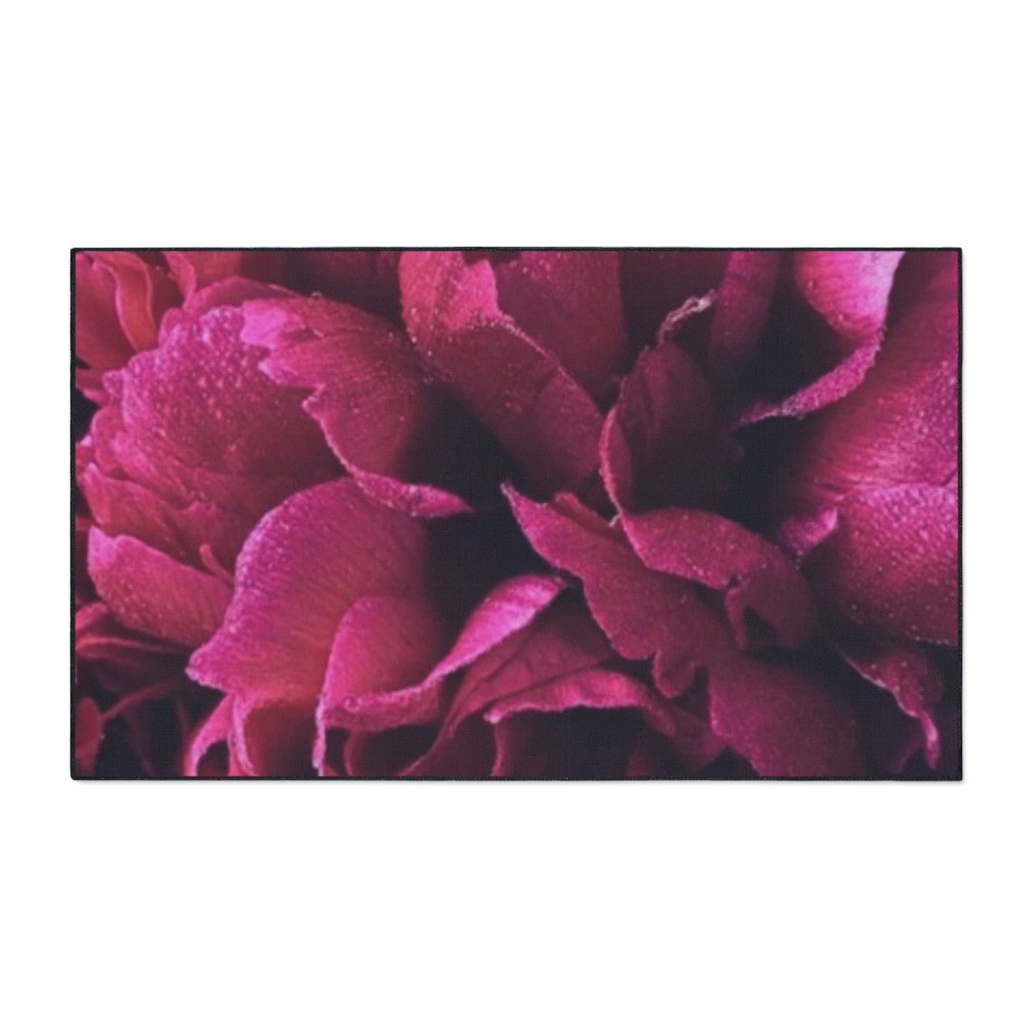 Heavy Duty Floral Floor Mat Magenta | Durable Rug with Non-Slip Backing