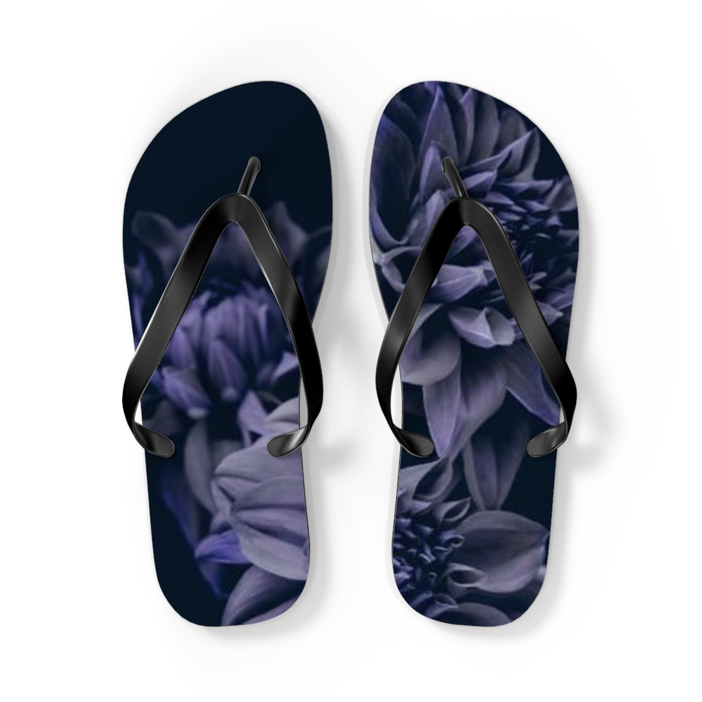 Blue Dahlia Flip Flops