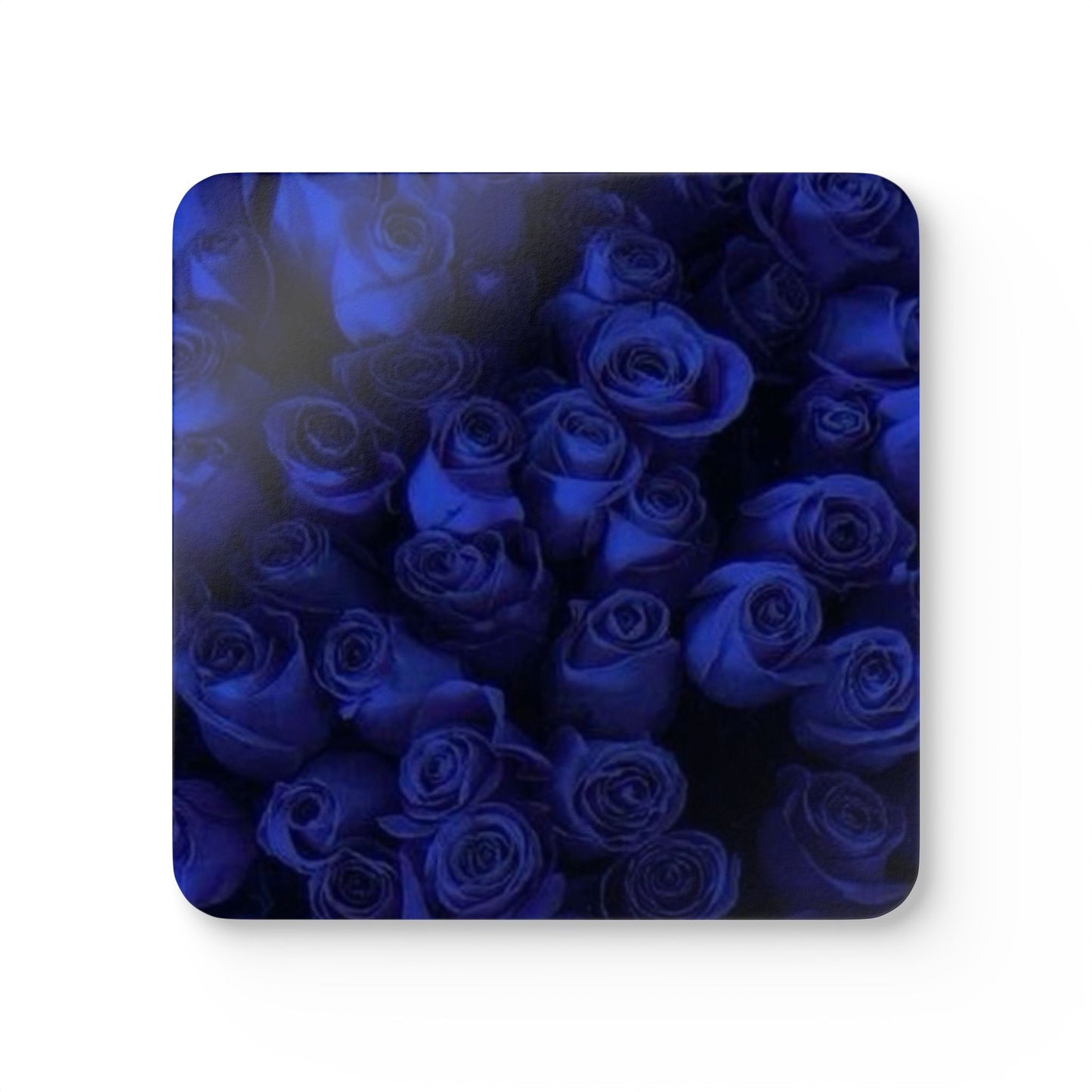 Dark Blue Roses Coaster Set