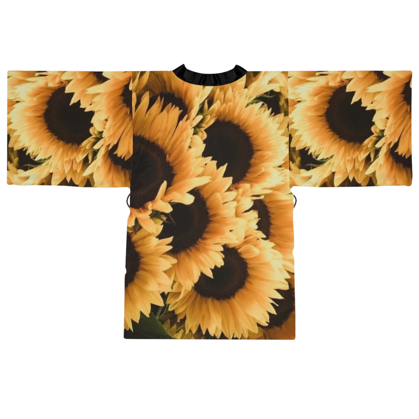 Sunflower Floral Japanese Style Kimono Robe