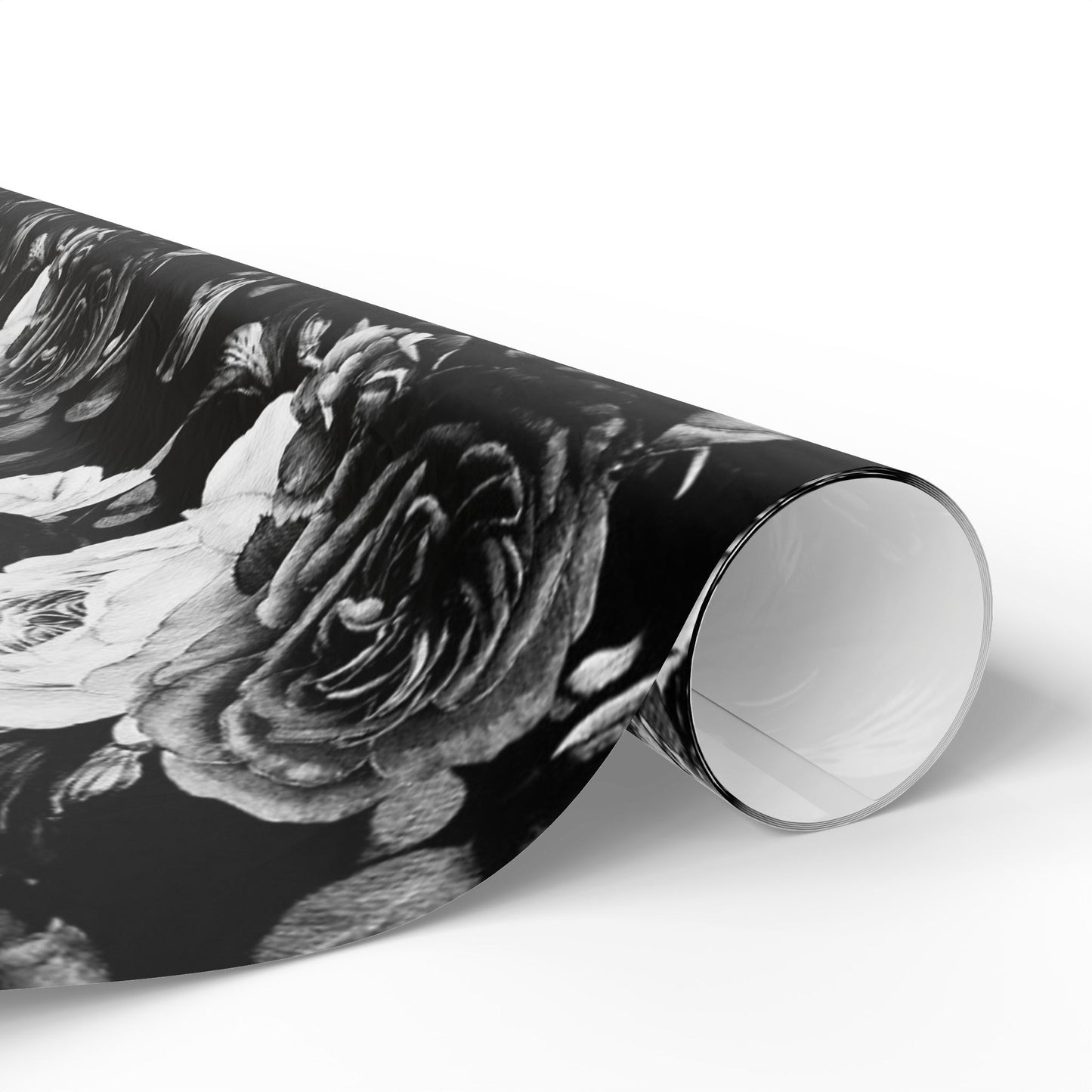 Wrapping Paper - Black and White Floral Design