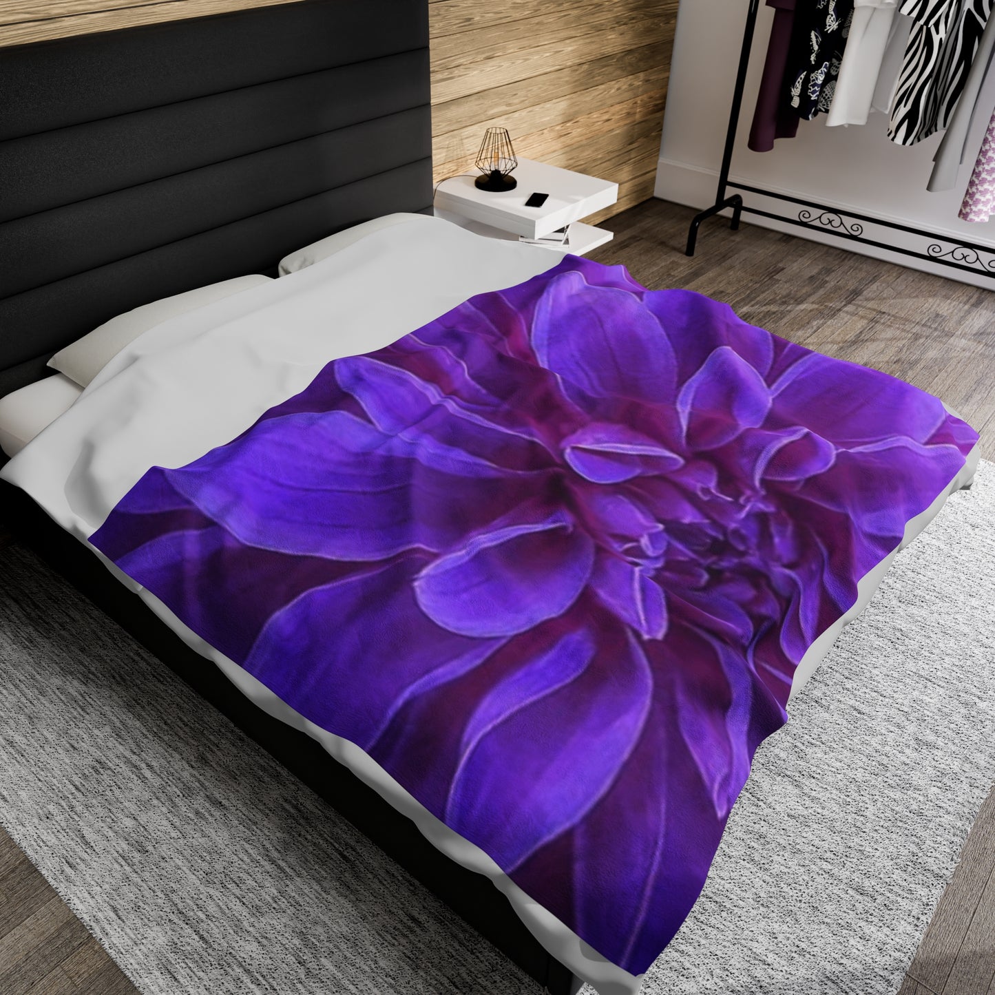 Purple Dahlia Blanket