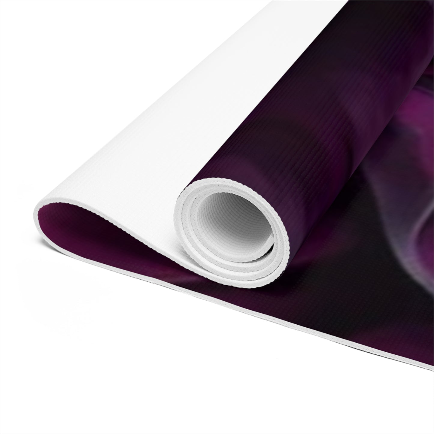 Dark Purple Floral Exercise Mat
