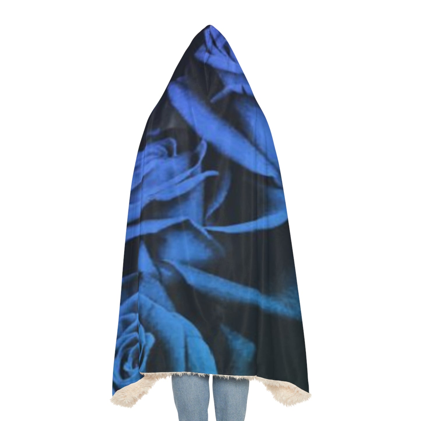 Blue Roses Hood Blanket