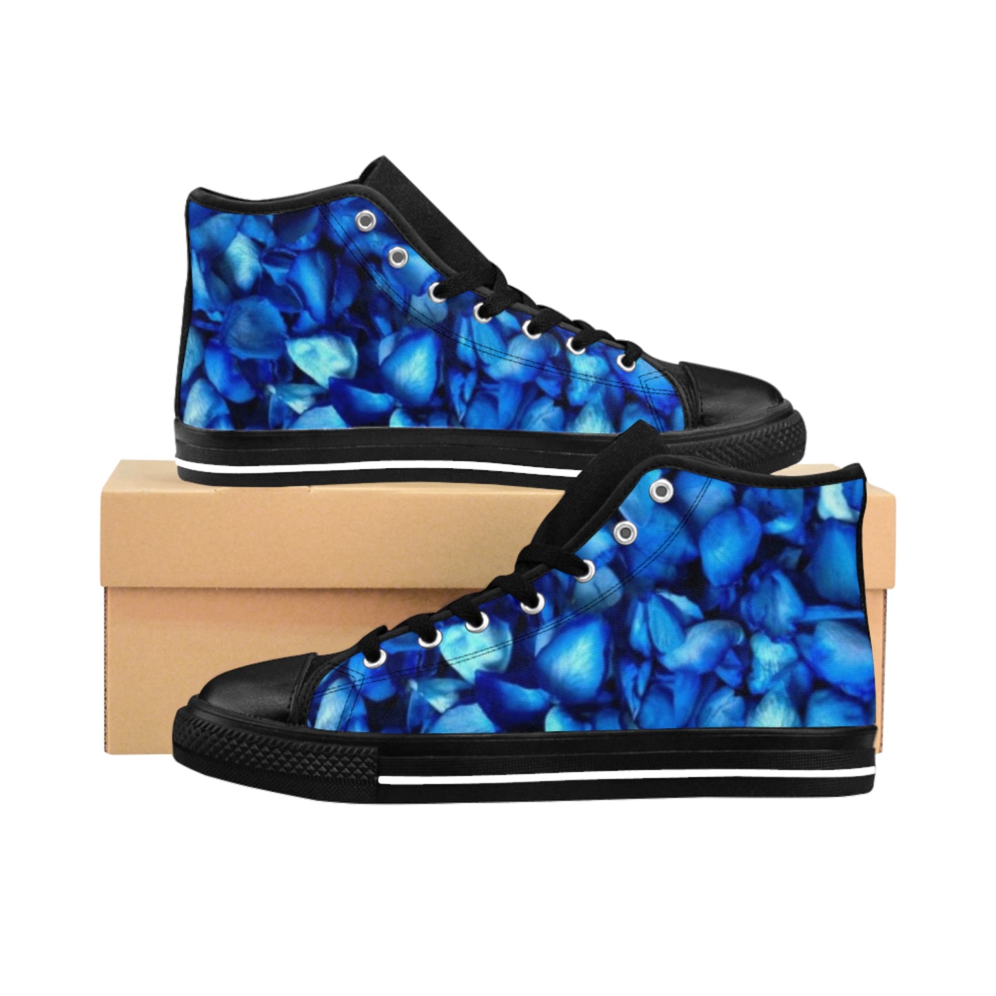 Blue Petals High Top Sneakers