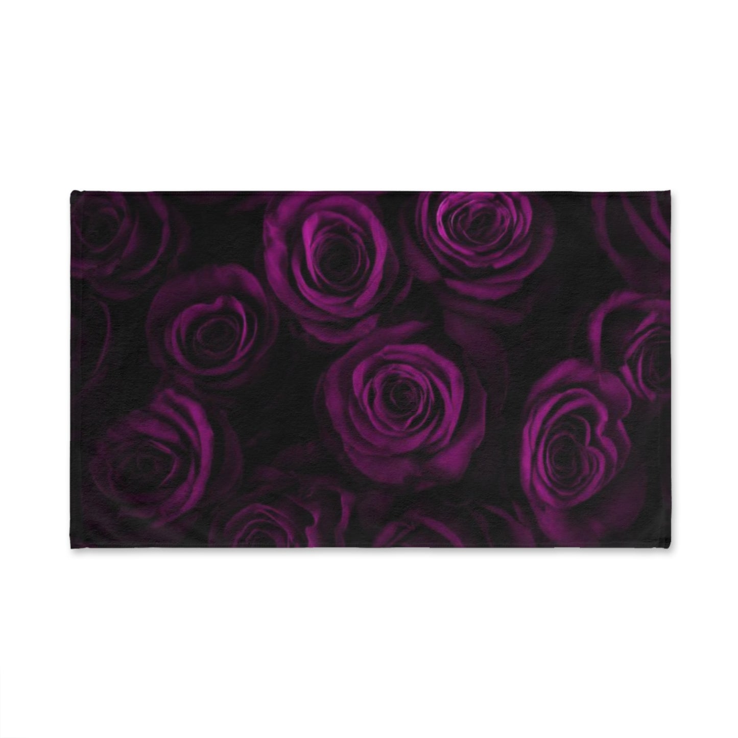 Dark Purple Roses Hand Towel