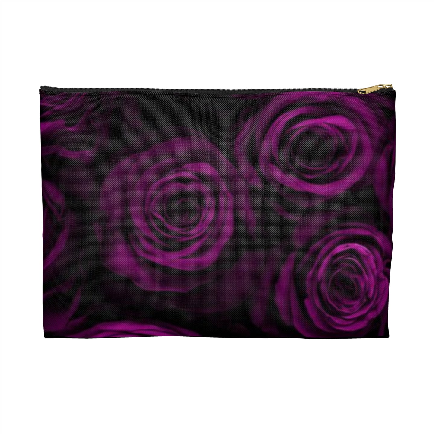Dark Purple Roses Accessory Pouch