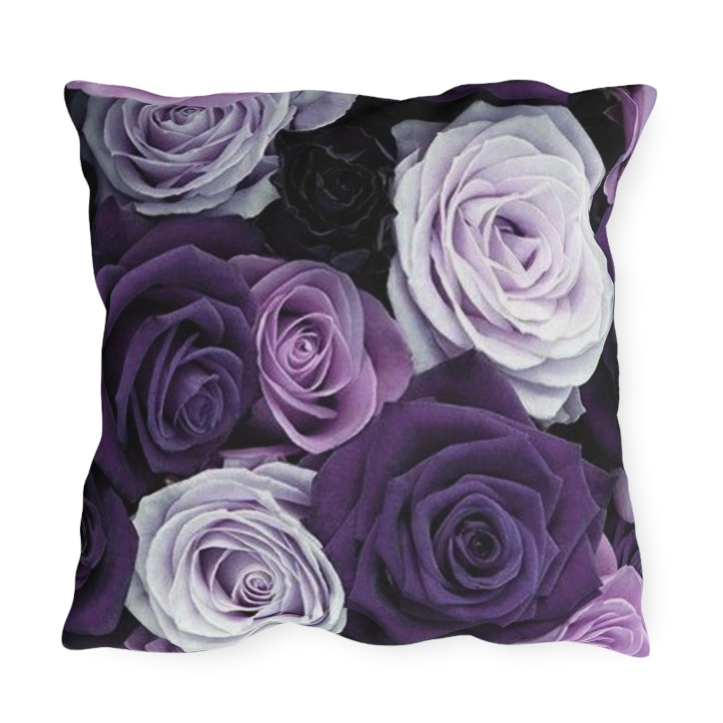 Purple Roses Outdoor Pillow