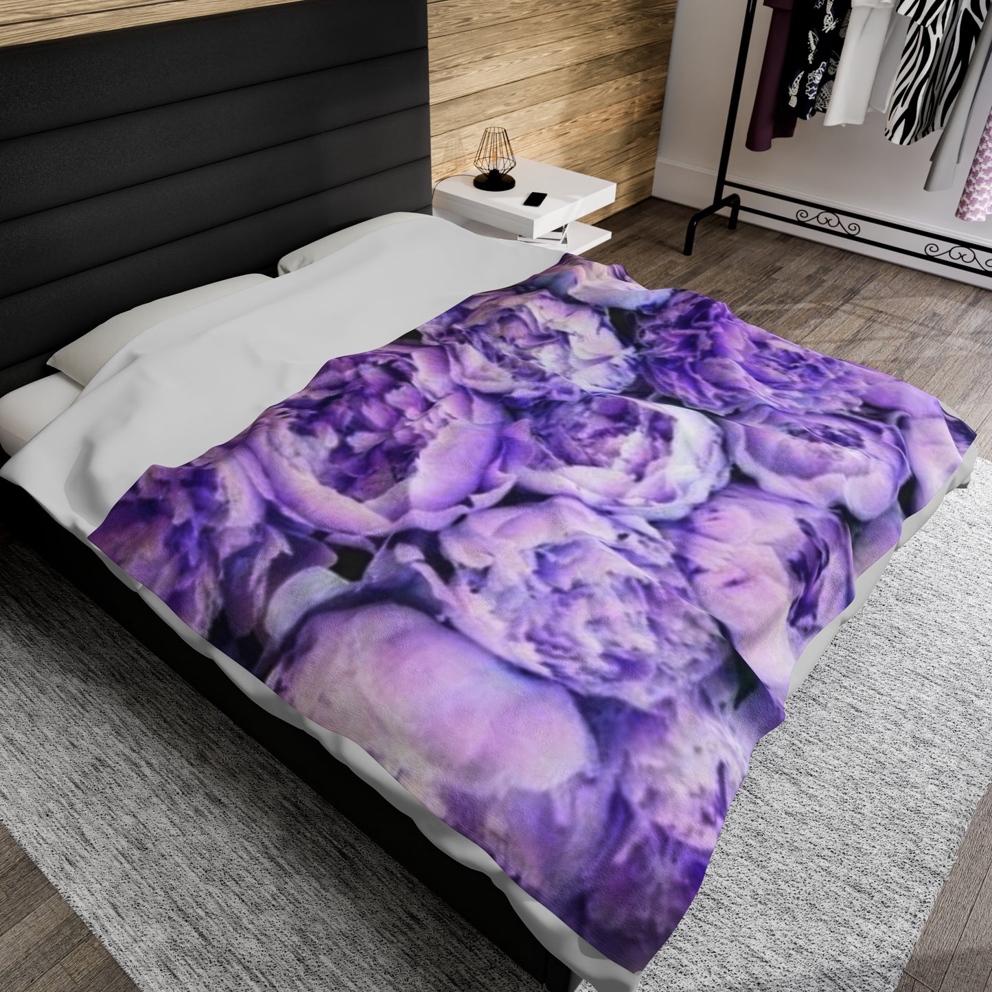 Purple Peony Blanket