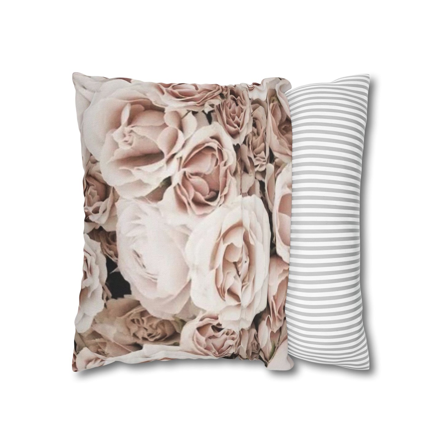 Light Pink Roses Square Pillowcase