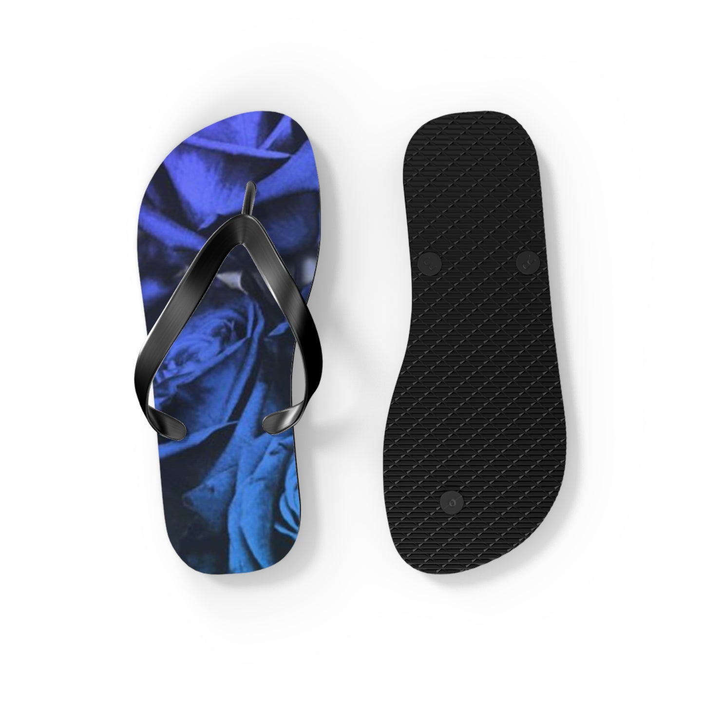 Blue Roses Flip Flops