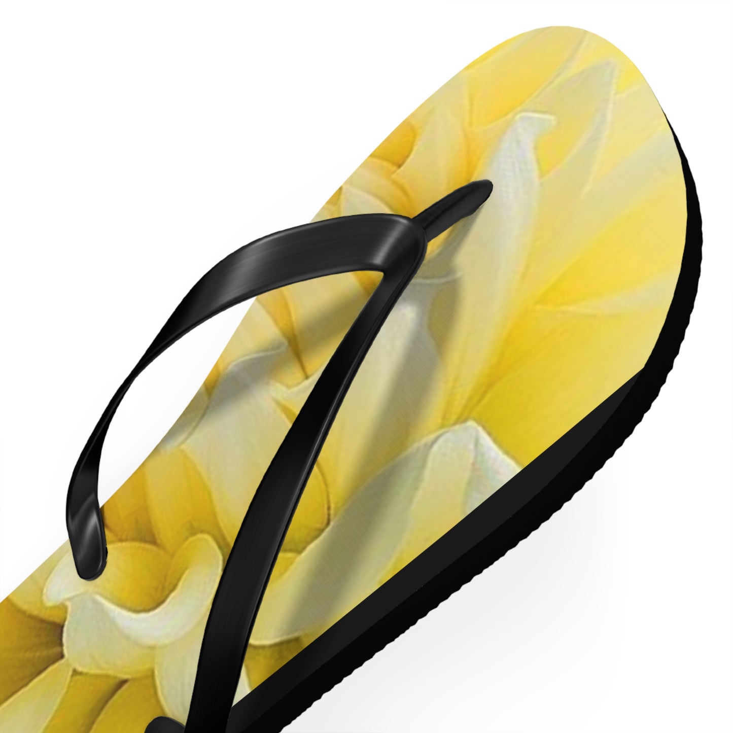 Yellow Dahlia Flip Flops