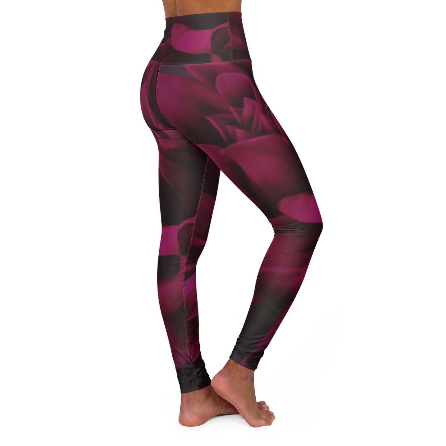 Magenta Dahlia Exercise Leggings