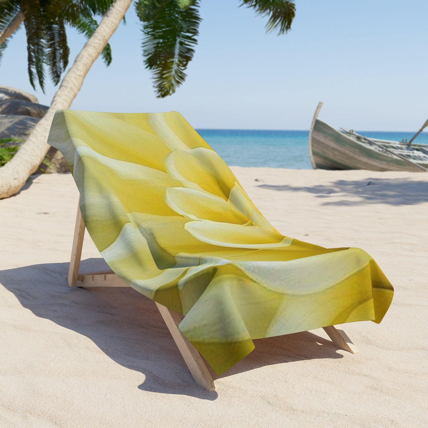 Yellow Dahlia Beach Towel