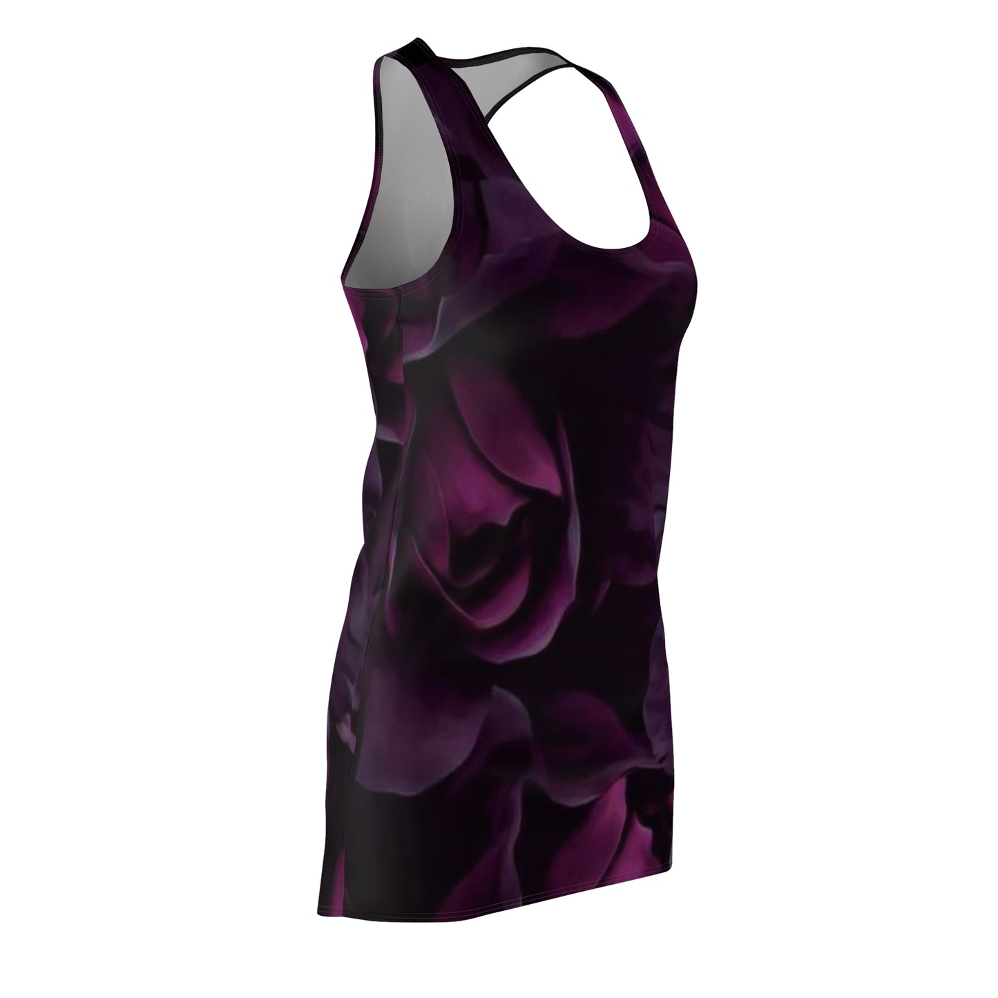 Dark Purple Dahlia Racerback Dress
