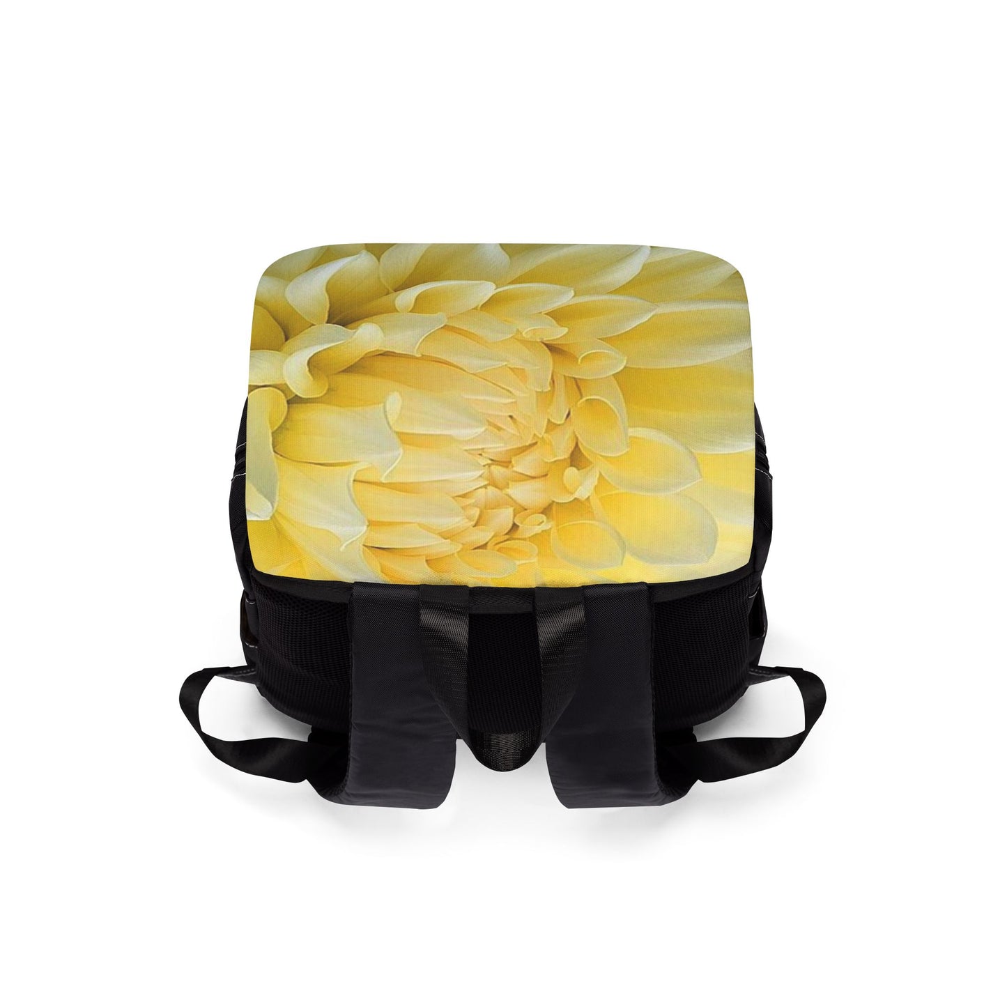 Yellow Dahlia Flap Backpack