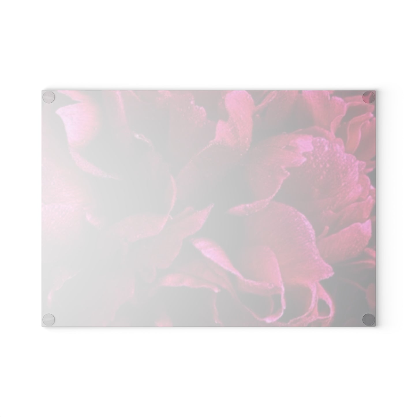 Magenta Floral Glass Cutting Board – Bright & Elegant Kitchen Accessory