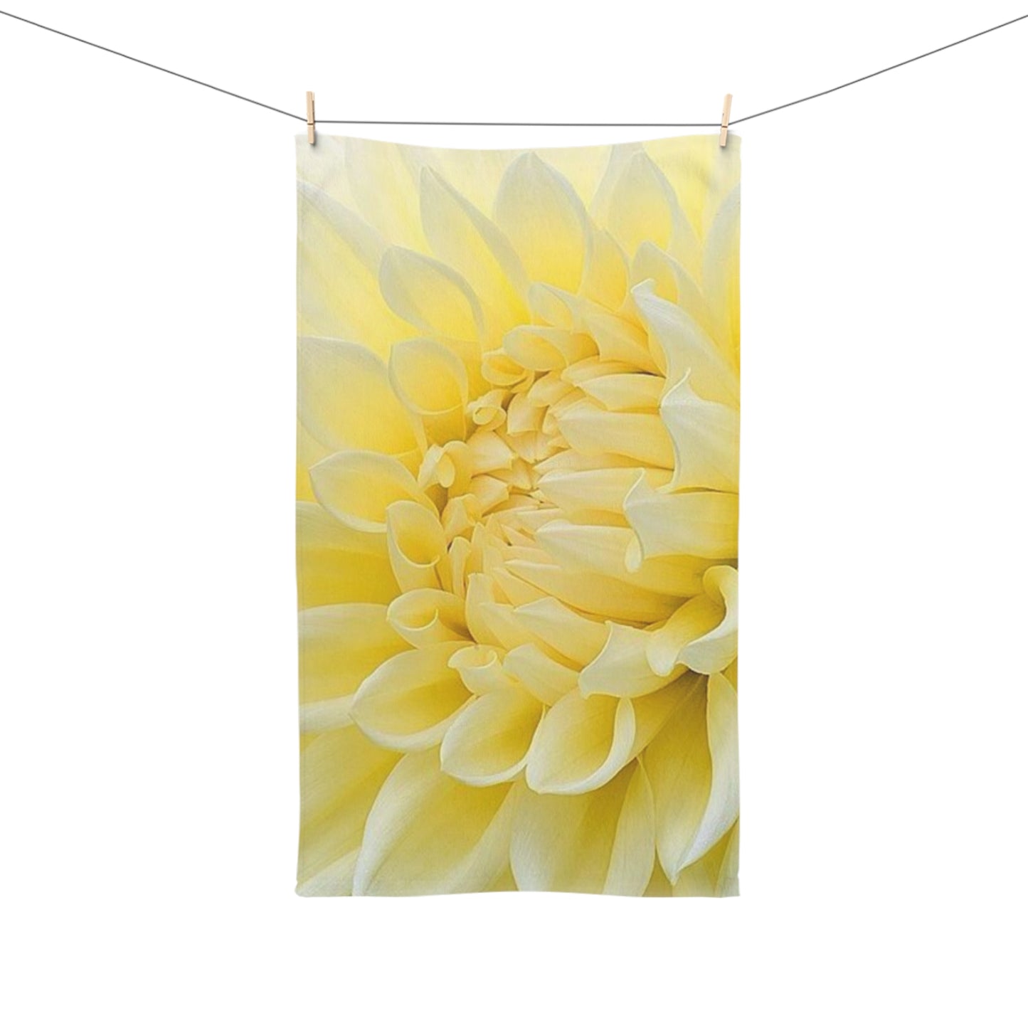 Yellow Dahlia Hand Towel