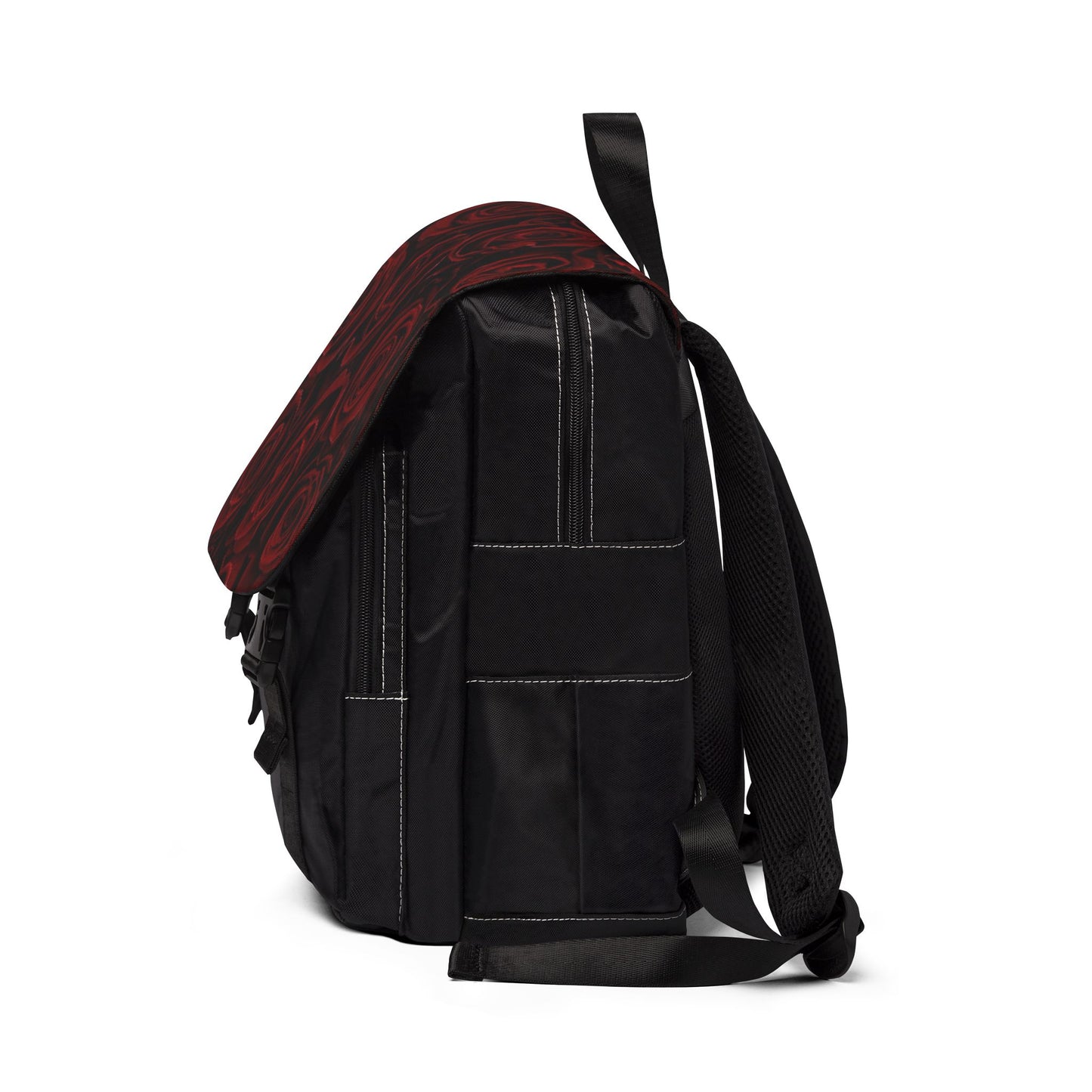 Red Roses Unisex Floral Flap Backpack