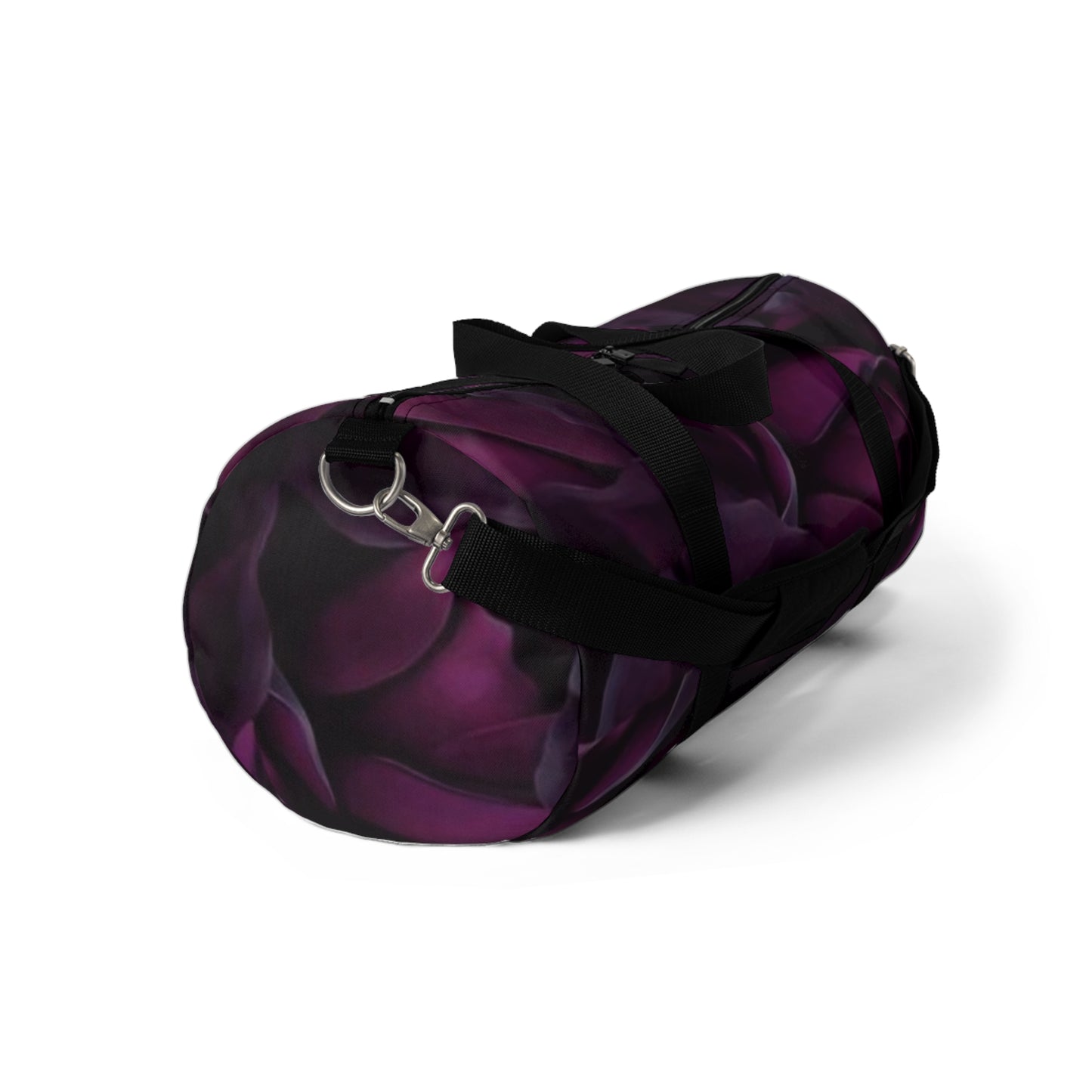 Dark Purple Floral Duffel Bag
