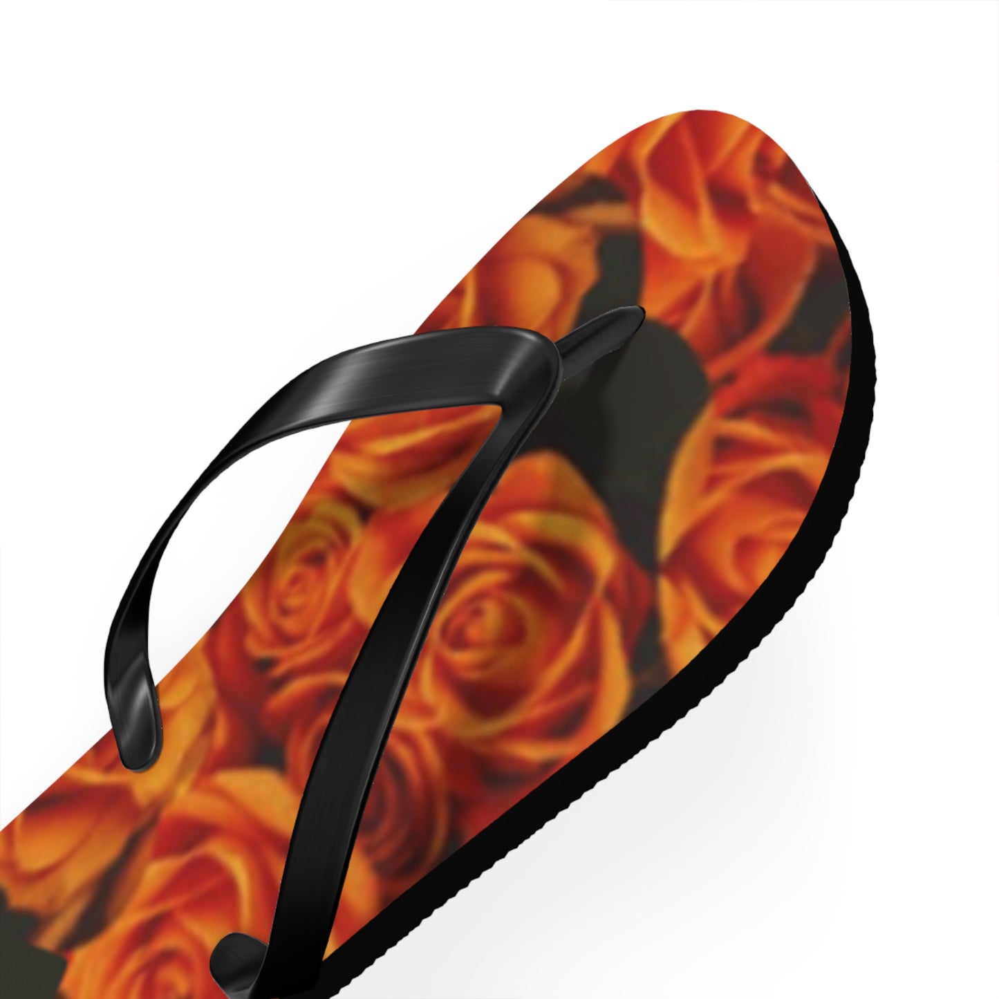 Orange Roses Flip Flops