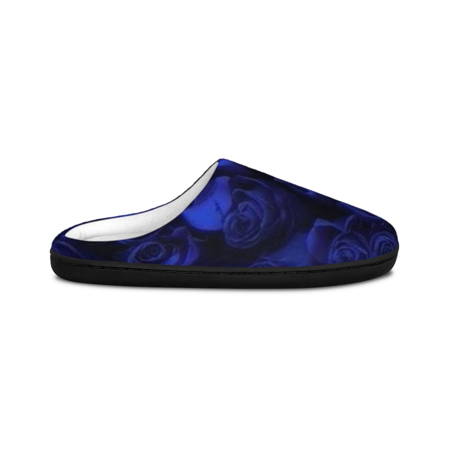 Dark Blue Roses Slippers