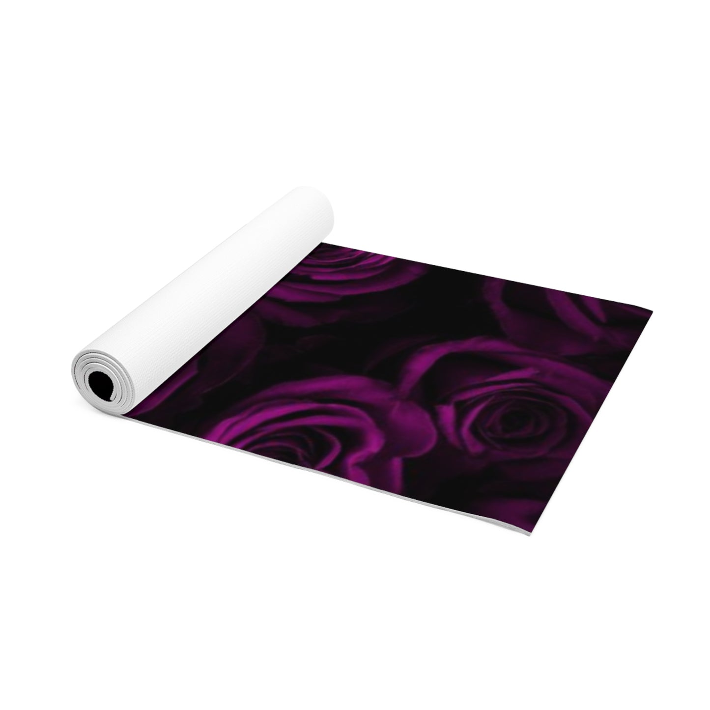 Dark Purple Roses Exercise Mat