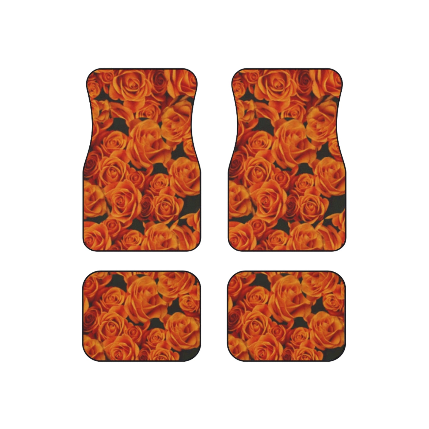 Orange Roses Car Mats (Set of 4)