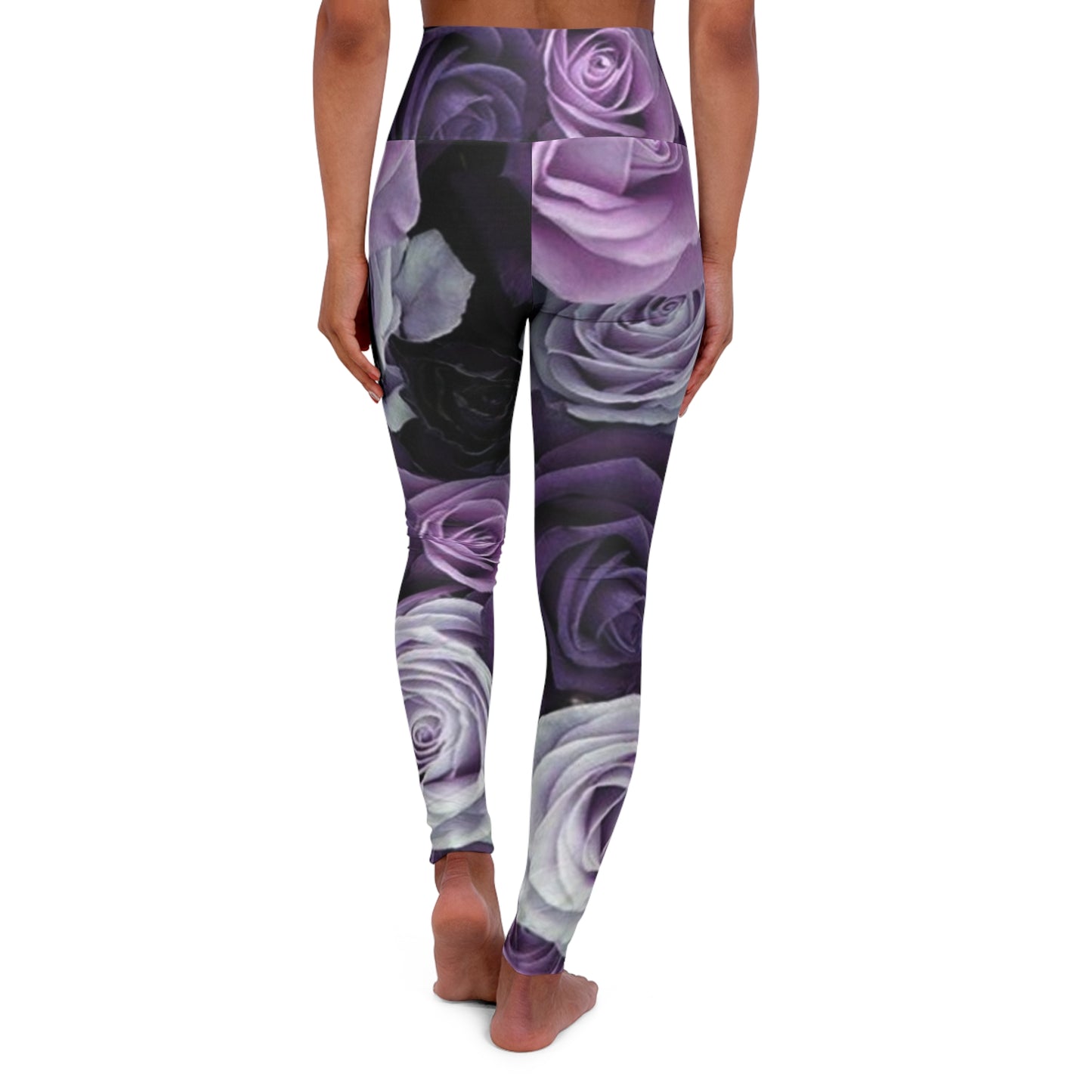 Purple Roses Exercise Leggings