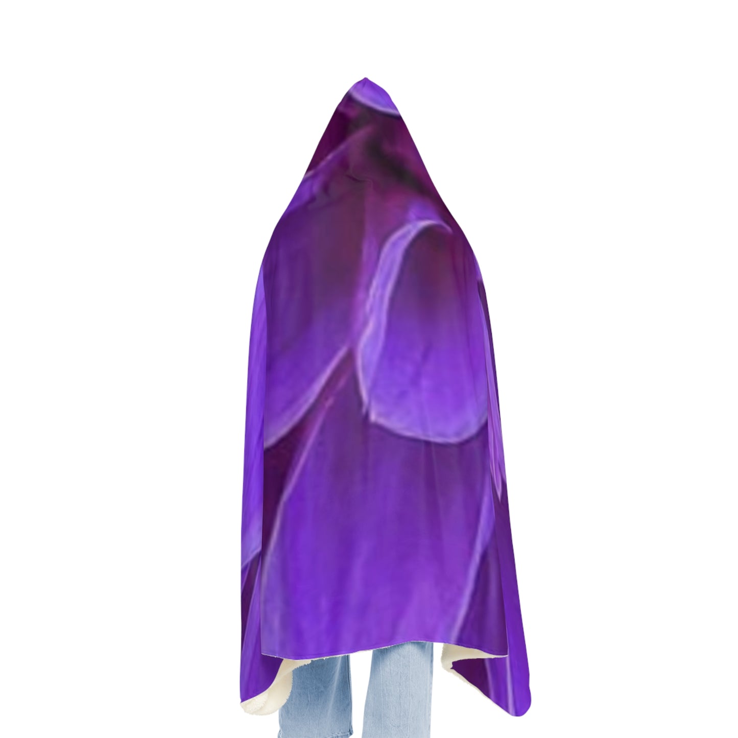 Purple Dahlia Floral Hooded Blanket – Elegant & Warm Comfort