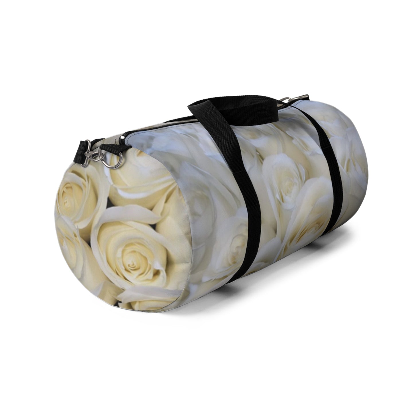 White Roses Floral Duffel Bag for Gym