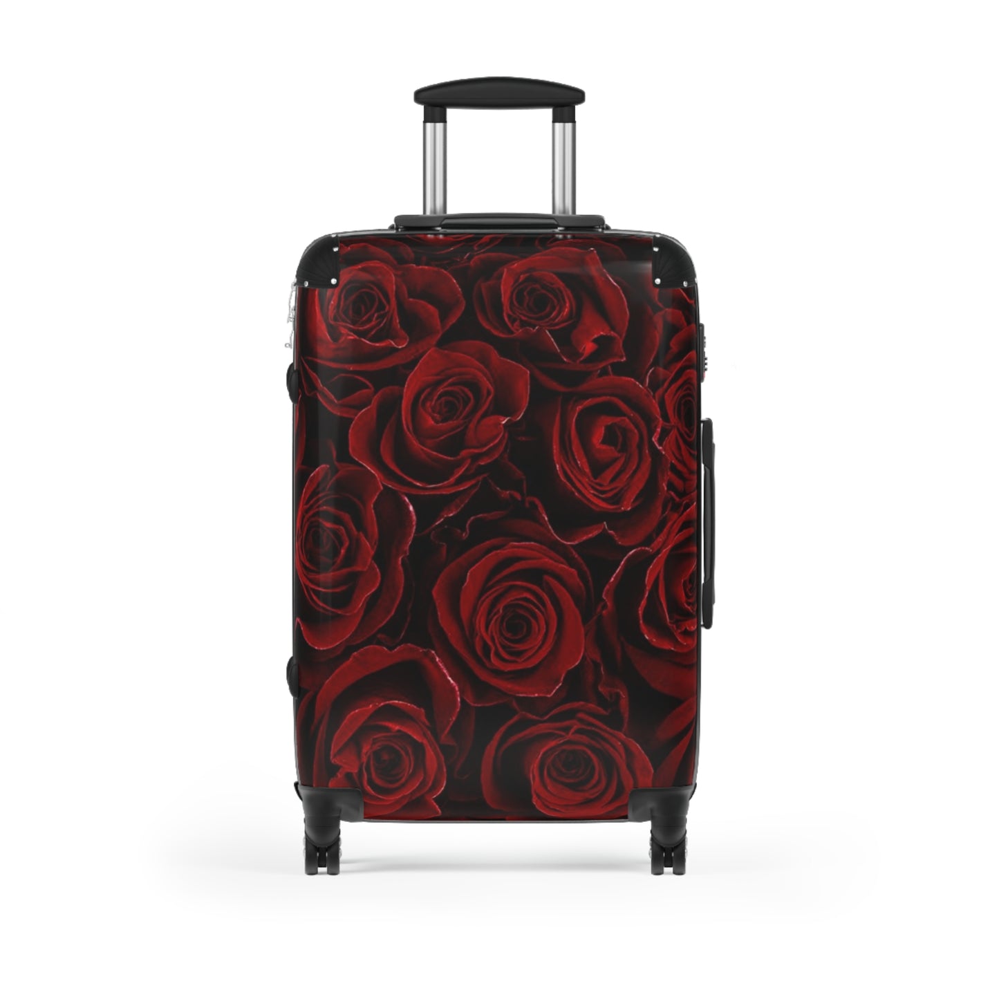 Red Roses Floral Suitcase for Travelers – Bold & Practical
