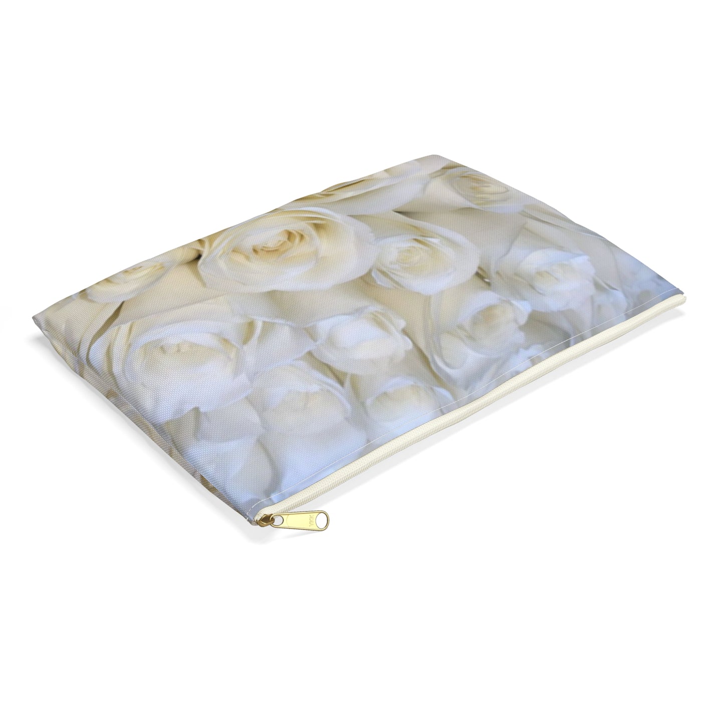 White Roses Accessory Pouch