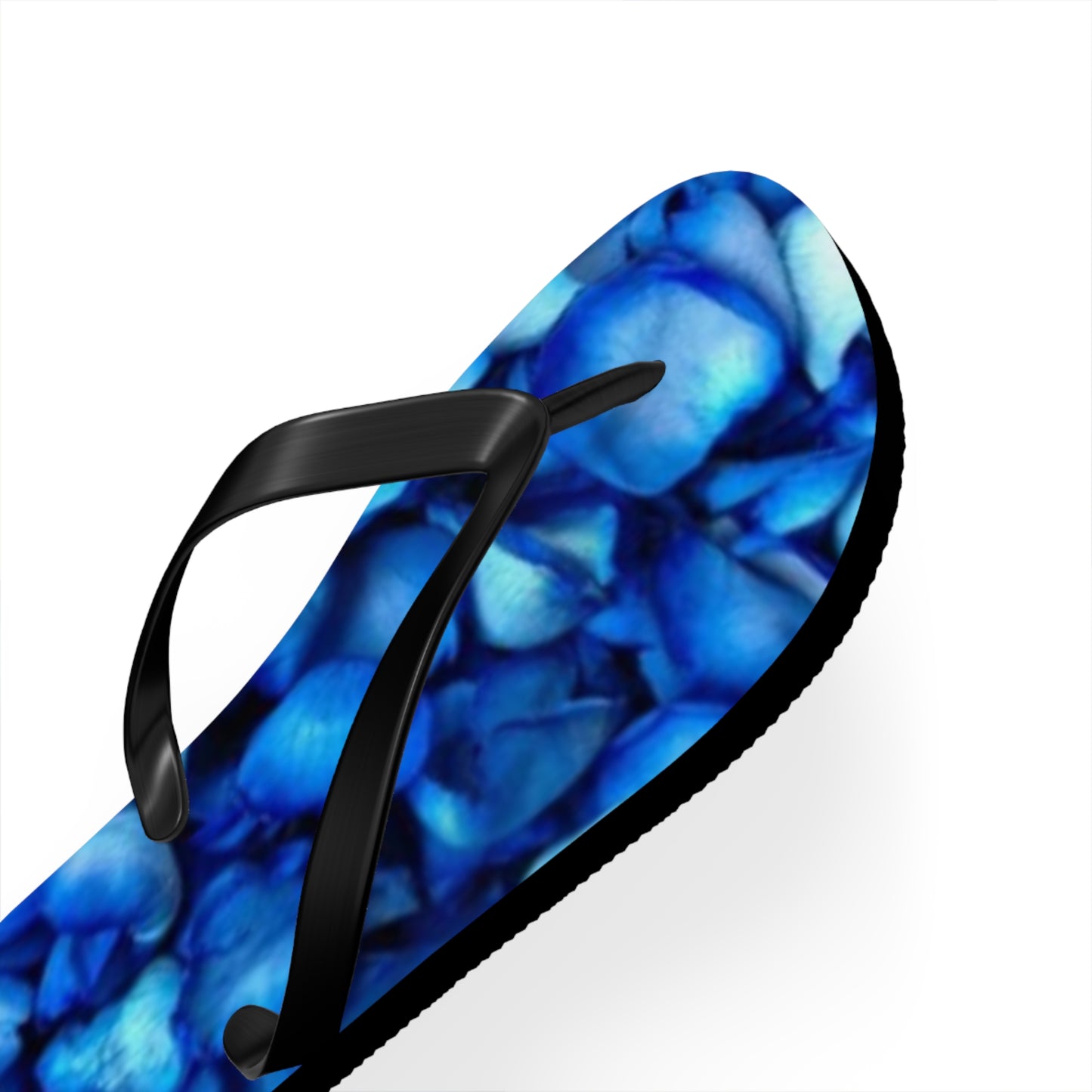 Blue Petals Flip Flops