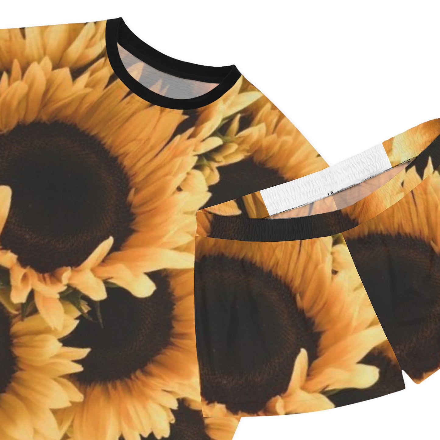 Sunflower Floral Pajama Set for Women
