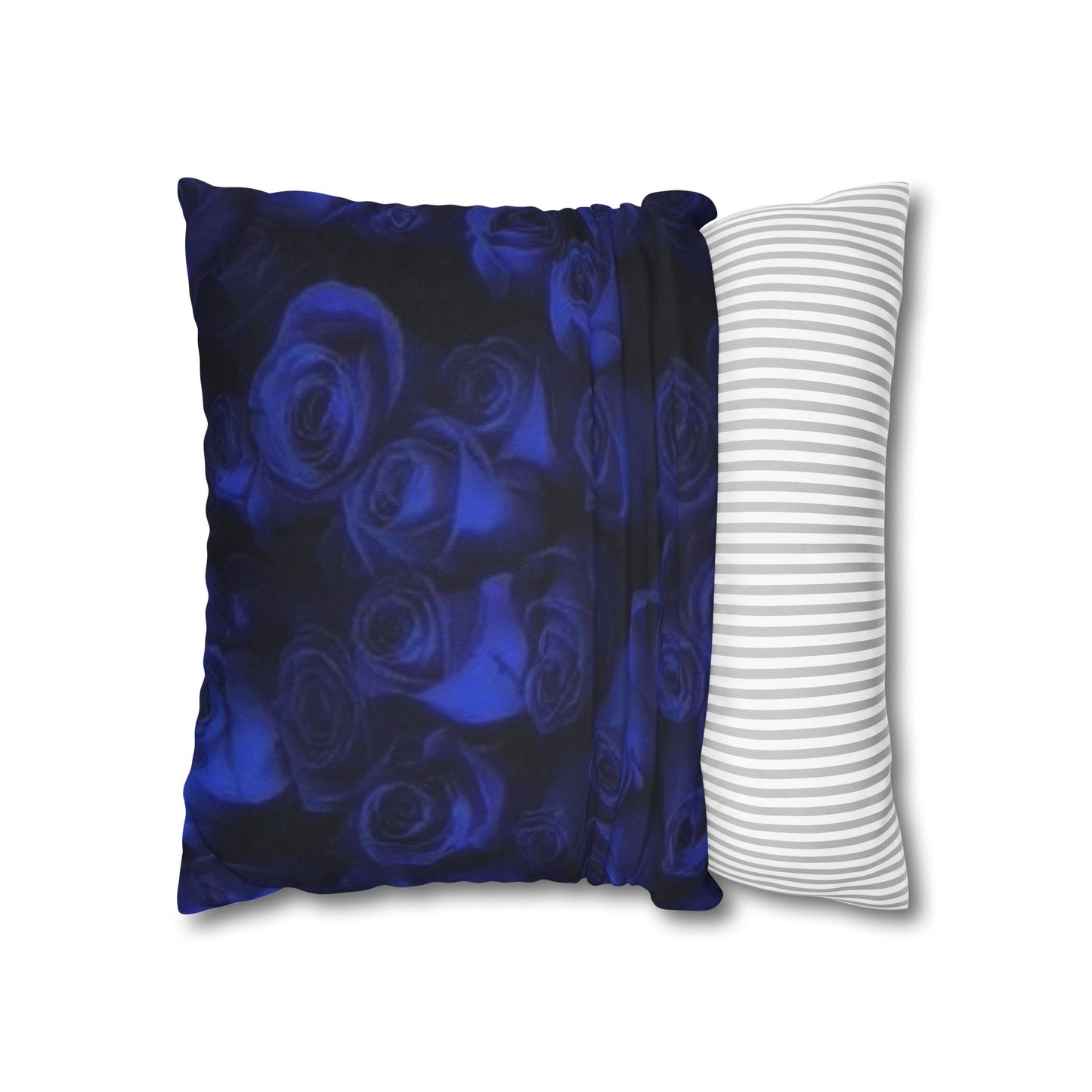 Dark Blue Roses Square Pillowcase