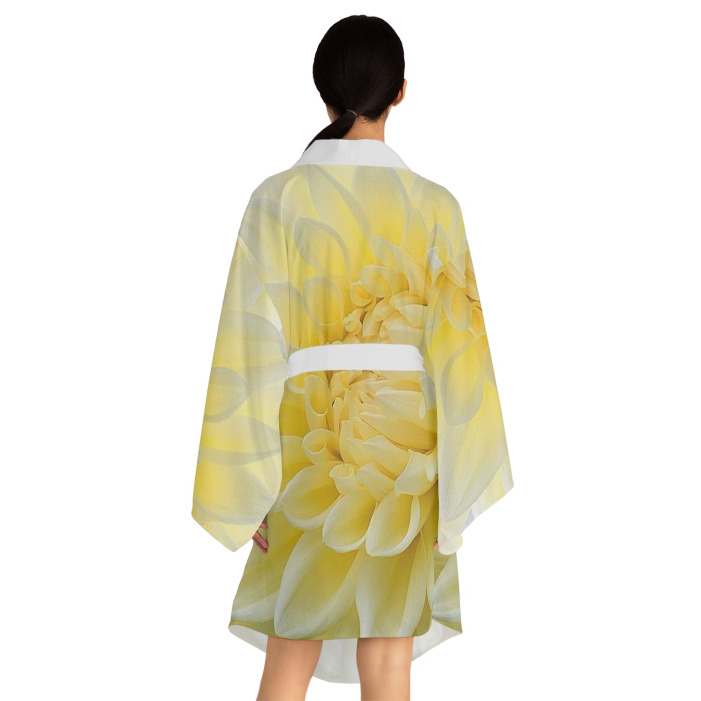 Yellow Dahlia Kimono Robe