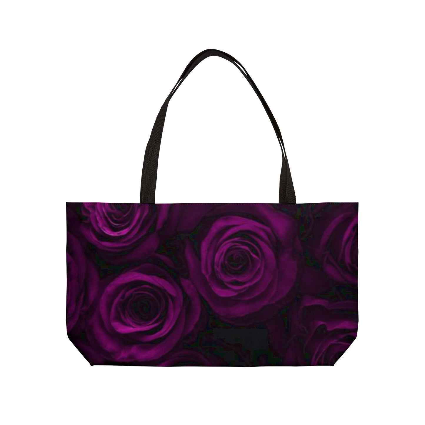 Dark Purple Roses Rectangle Tote Bag