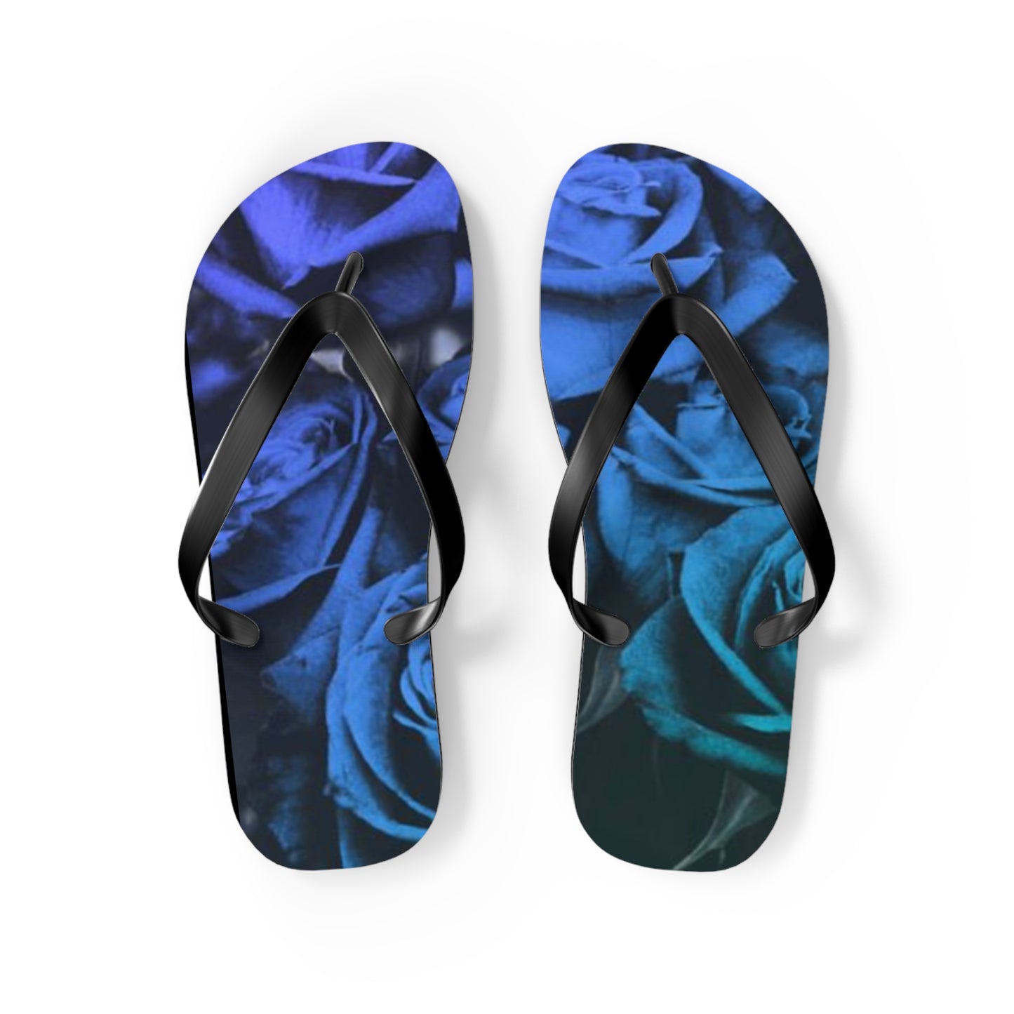 Blue Roses Flip Flops