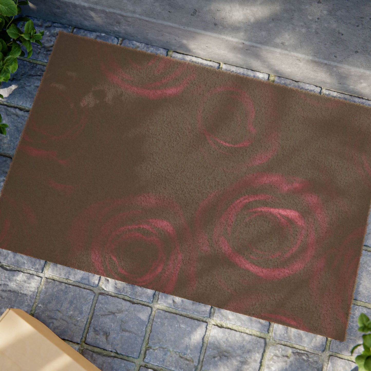 Dark Purple Roses Doormat