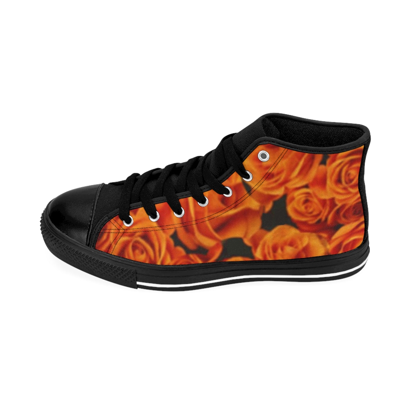 Orange Roses High Top Sneakers