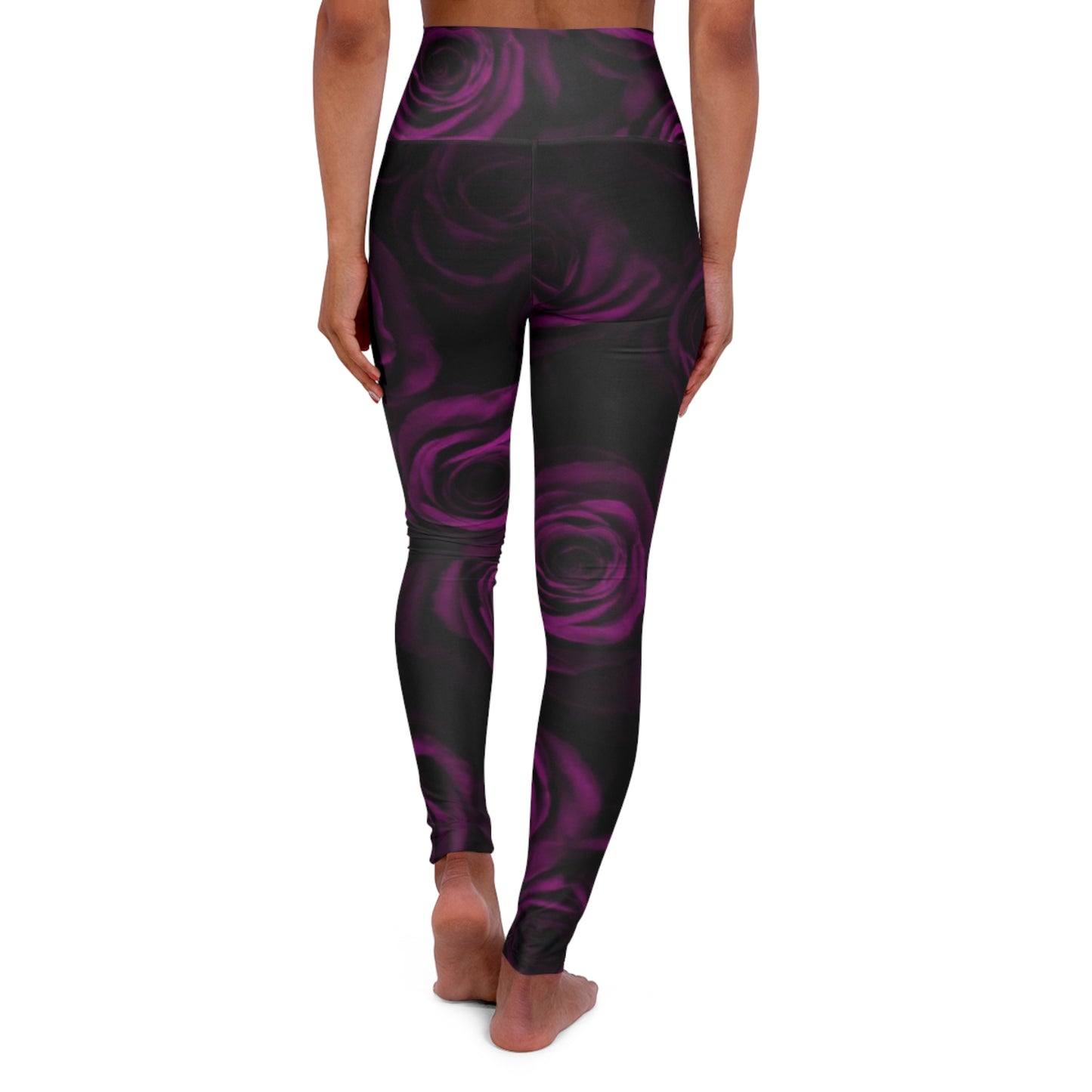 Purple Roses Exercise Leggings