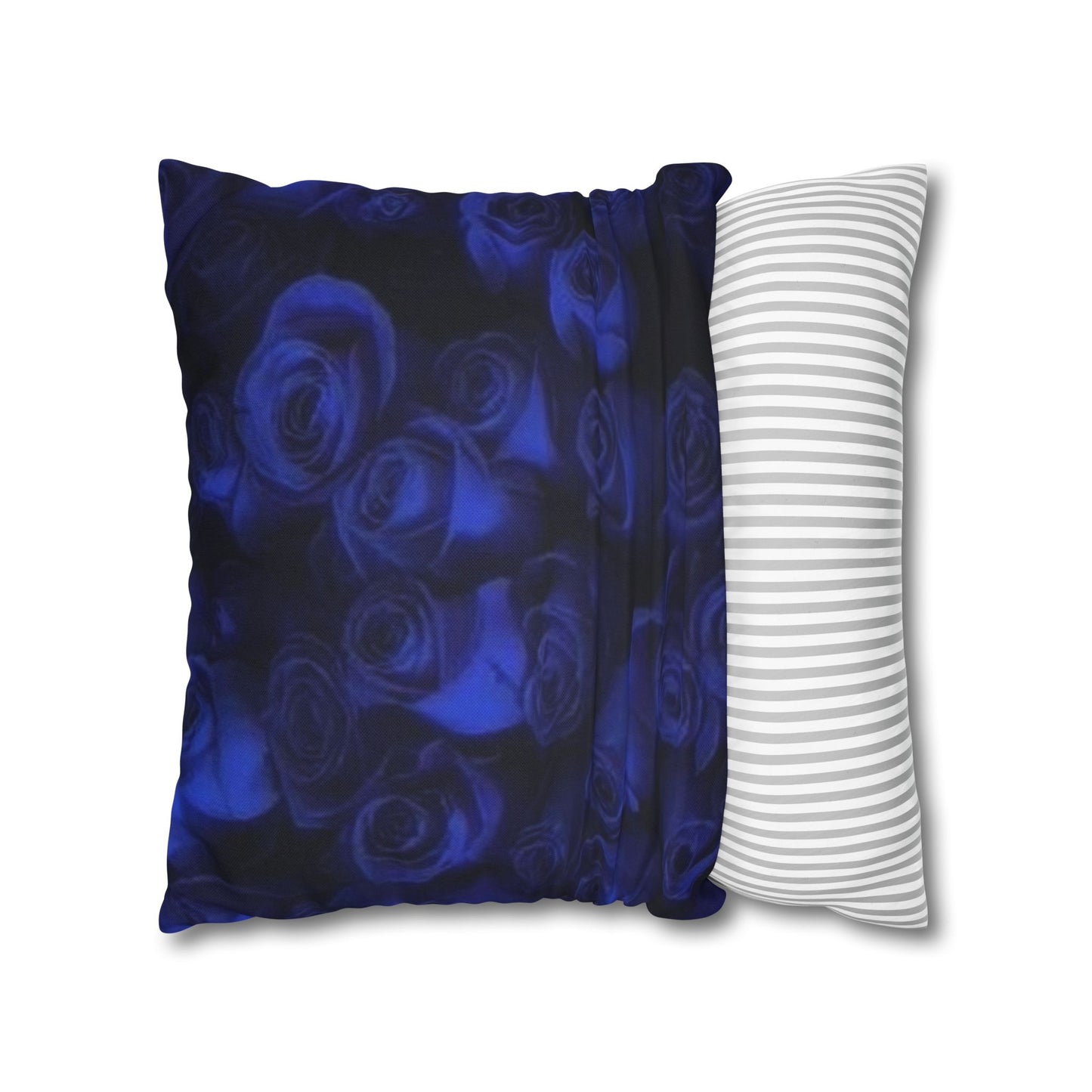 Dark Blue Roses Square Pillowcase