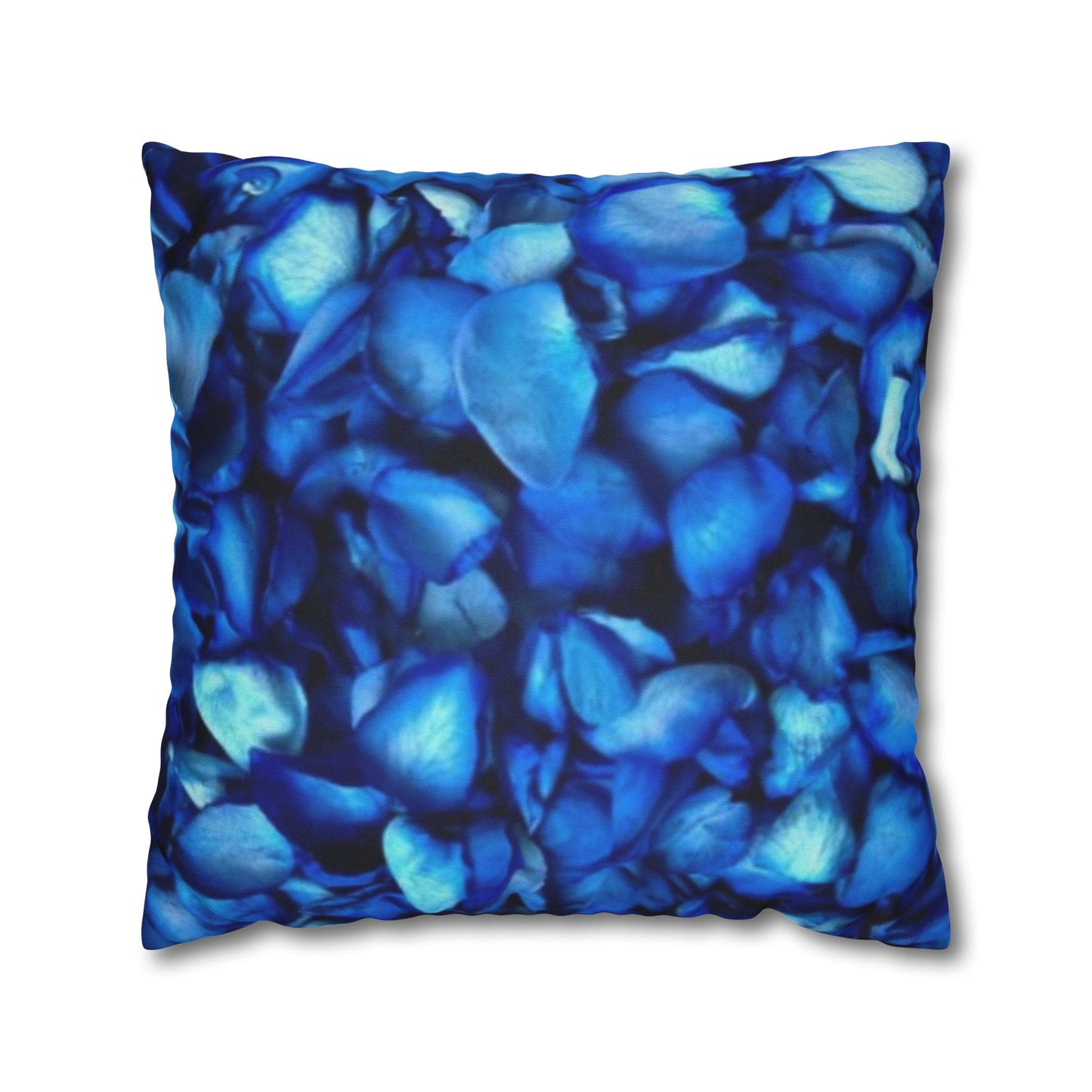 Blue Petals Floral Square Pillowcase