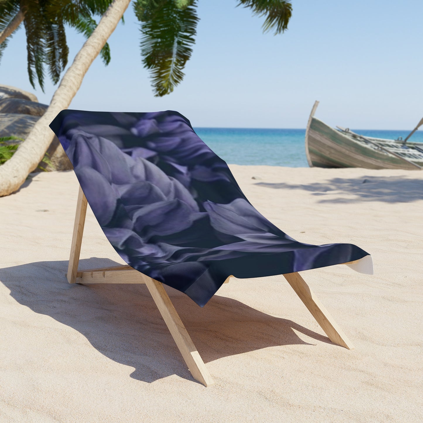 Blue Dahlia Beach Towel