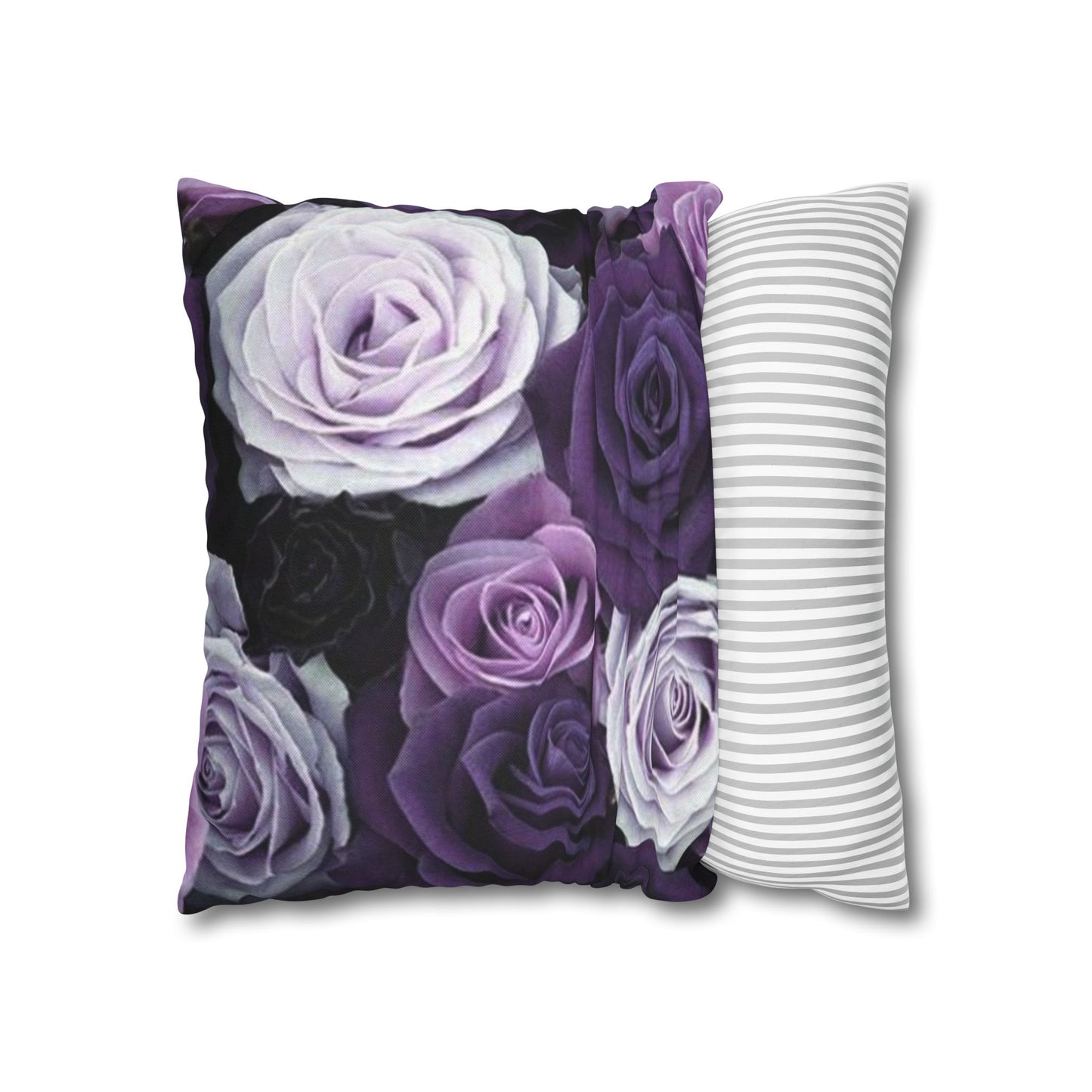 Purple Roses Square Pillowcase