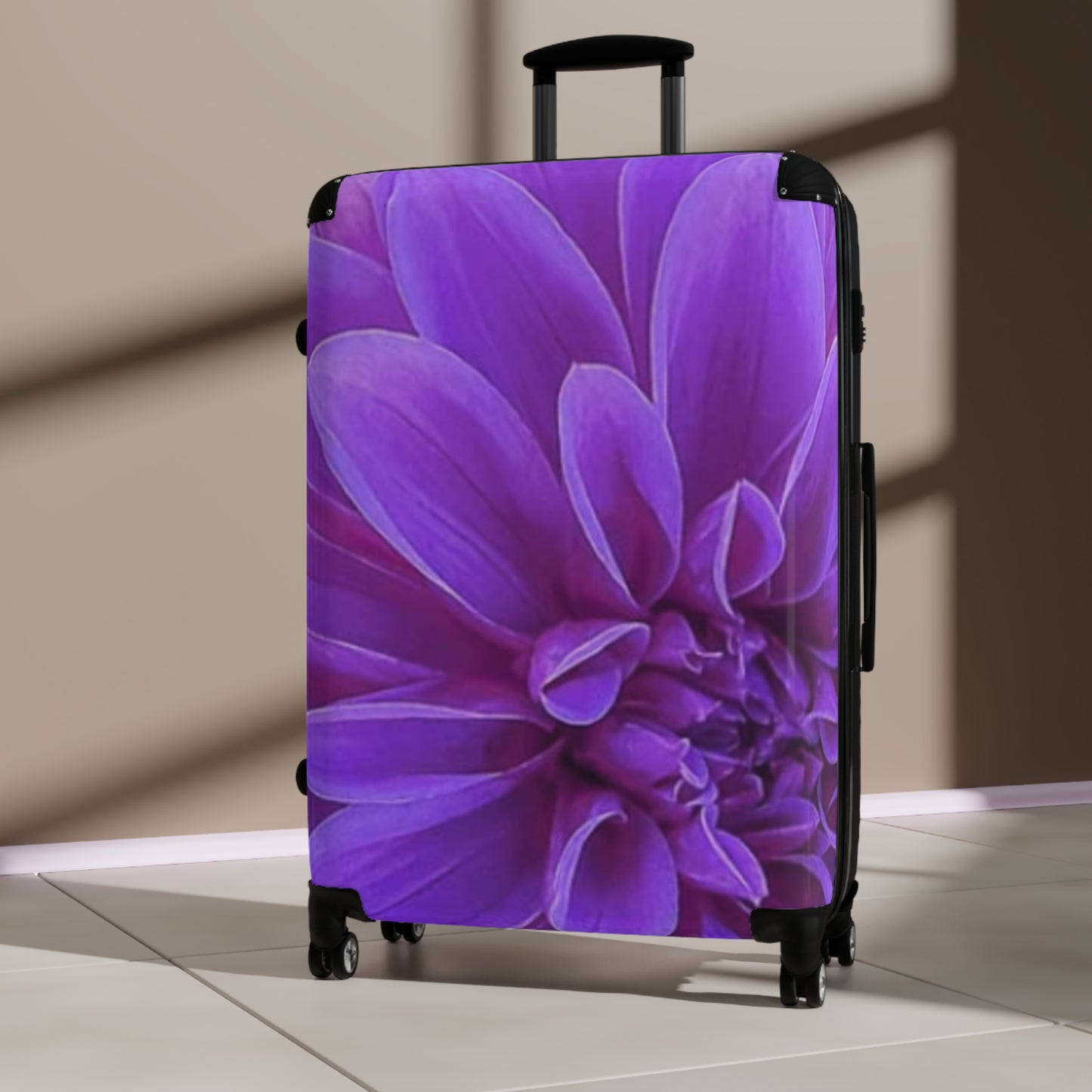 Purple Dahlia Suitcase